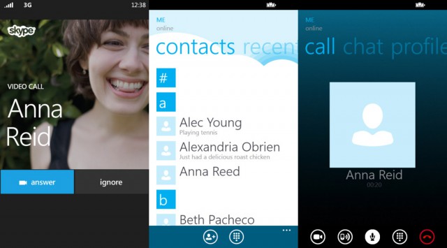 Skype Windows Phone 8